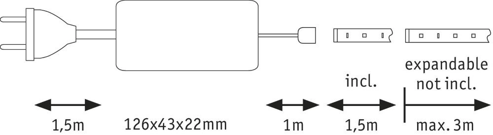 2700K MaxLED 500 1,5m set Paulmann 4000870705773