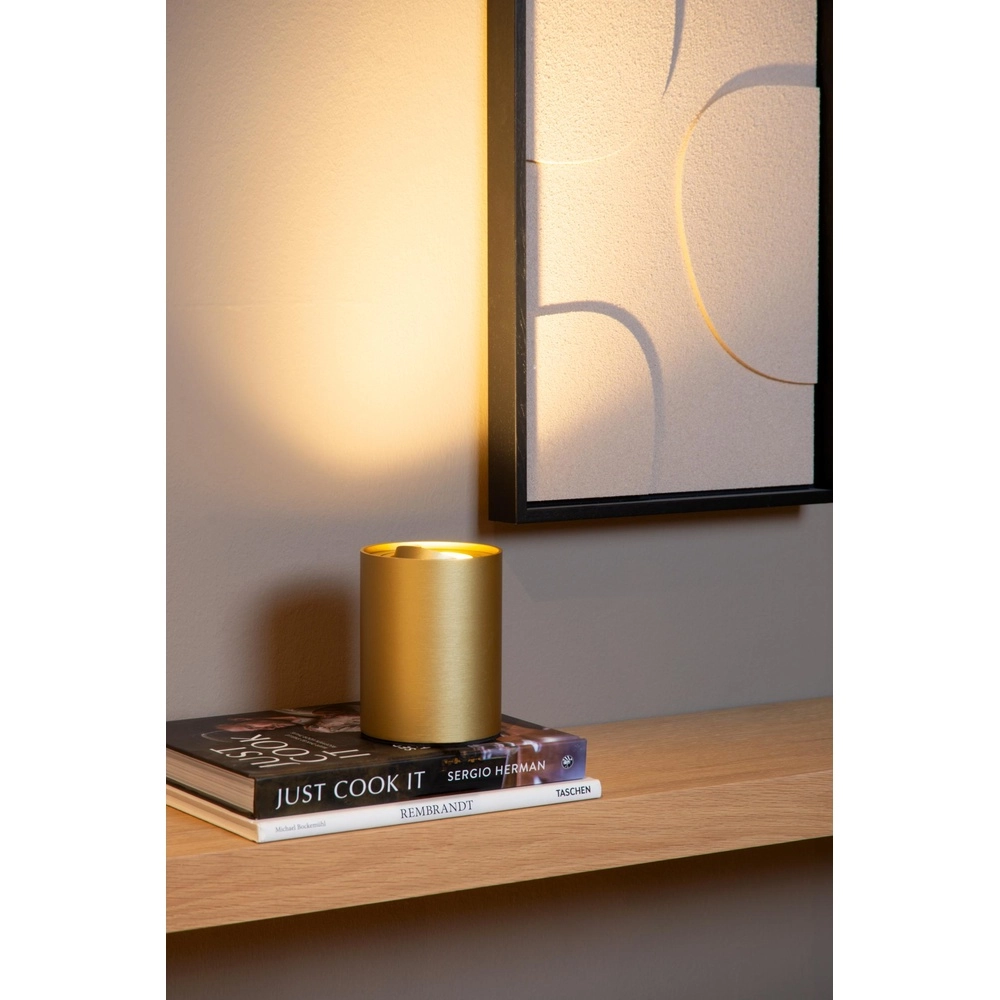 Lampe de table de conception Tube Or