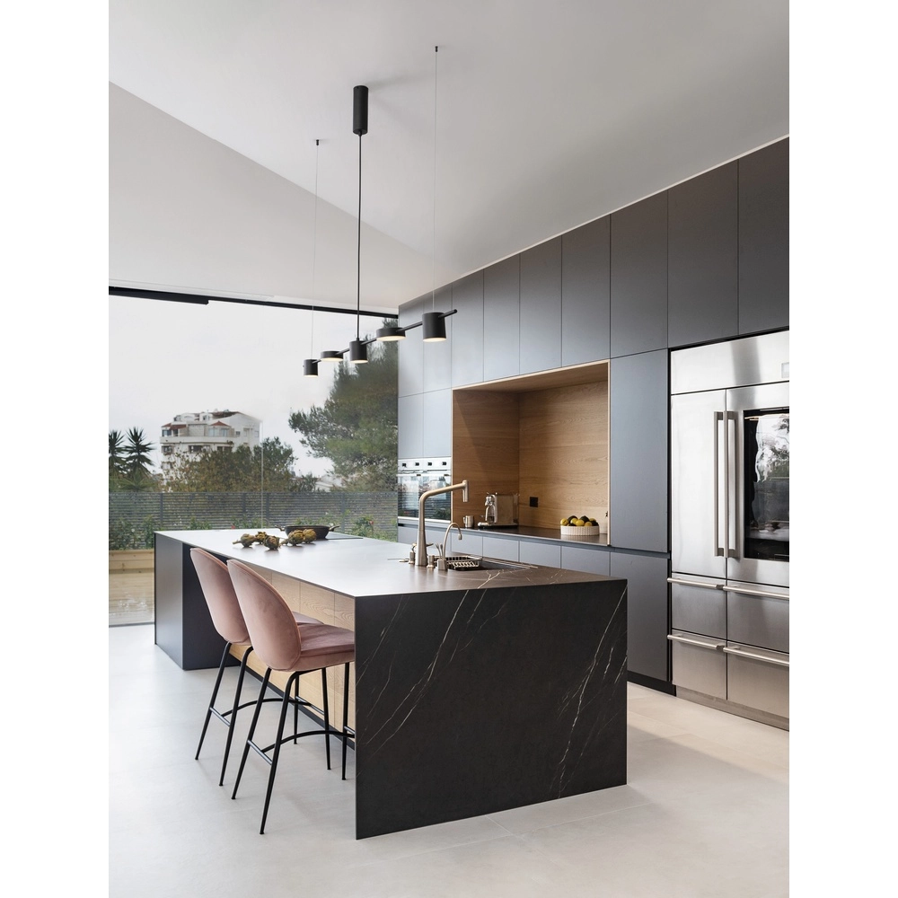 Suspension noire Nordik Motif 127cm Lyora 5212017440709