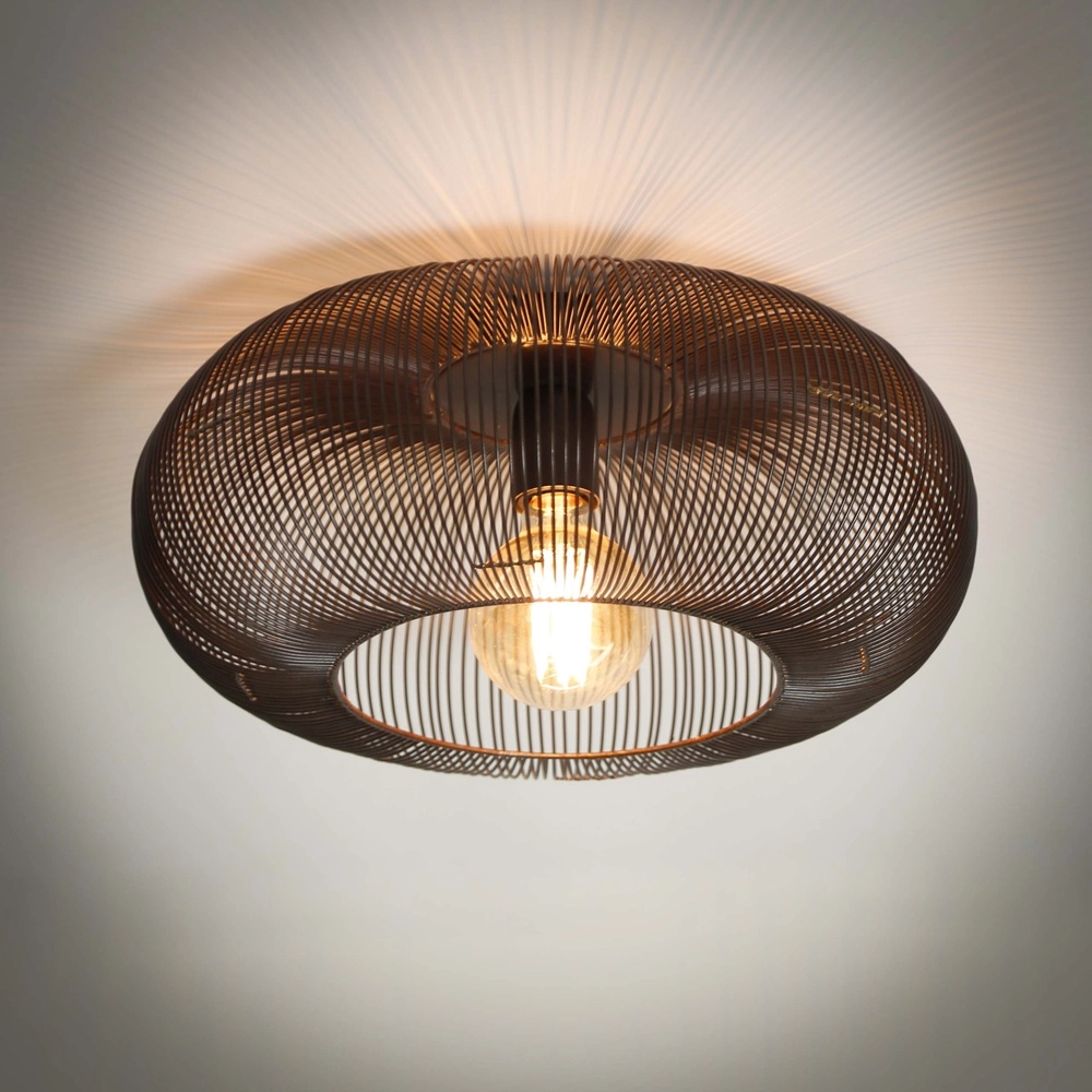 Lampe de plafond en fil de fer Copper Ø 43cm - nickel noir