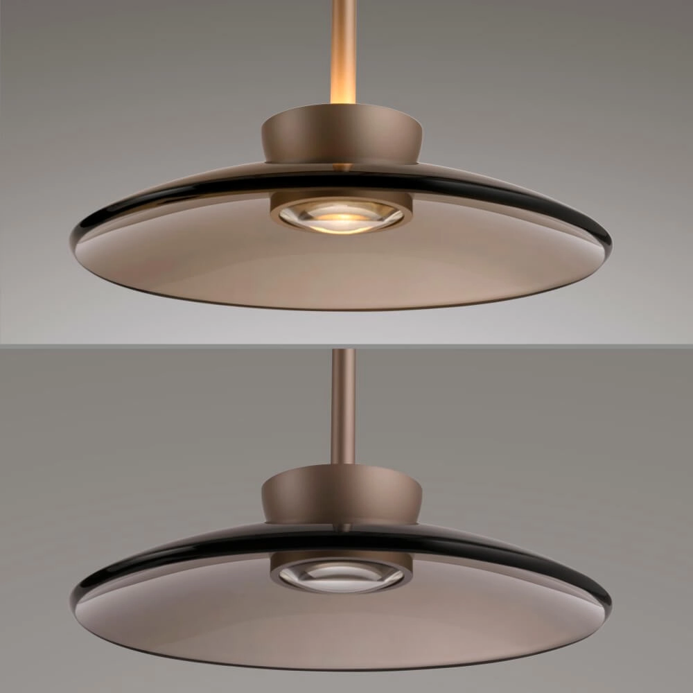 Lampe suspendue 3 lumières Pure Moon bronze Paul Neuhaus 4012248383940