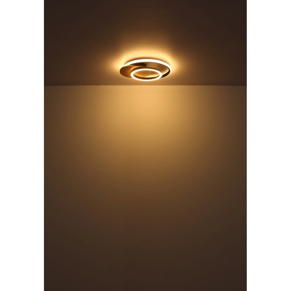 Lampe de plafond à design Julio noir avec bois Globo 9007371471386