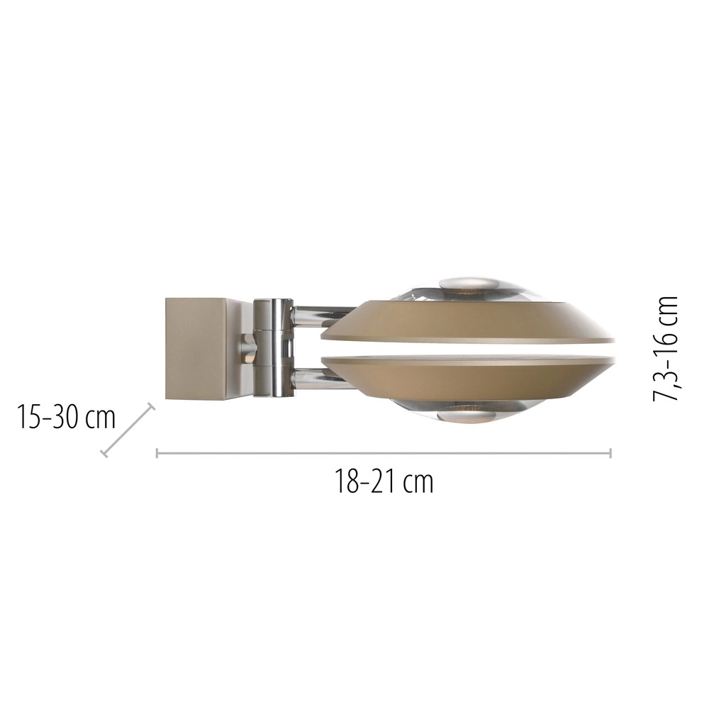 Lumière murale LED 2L Pure Oculis Bronce Paul Neuhaus 4012248397039