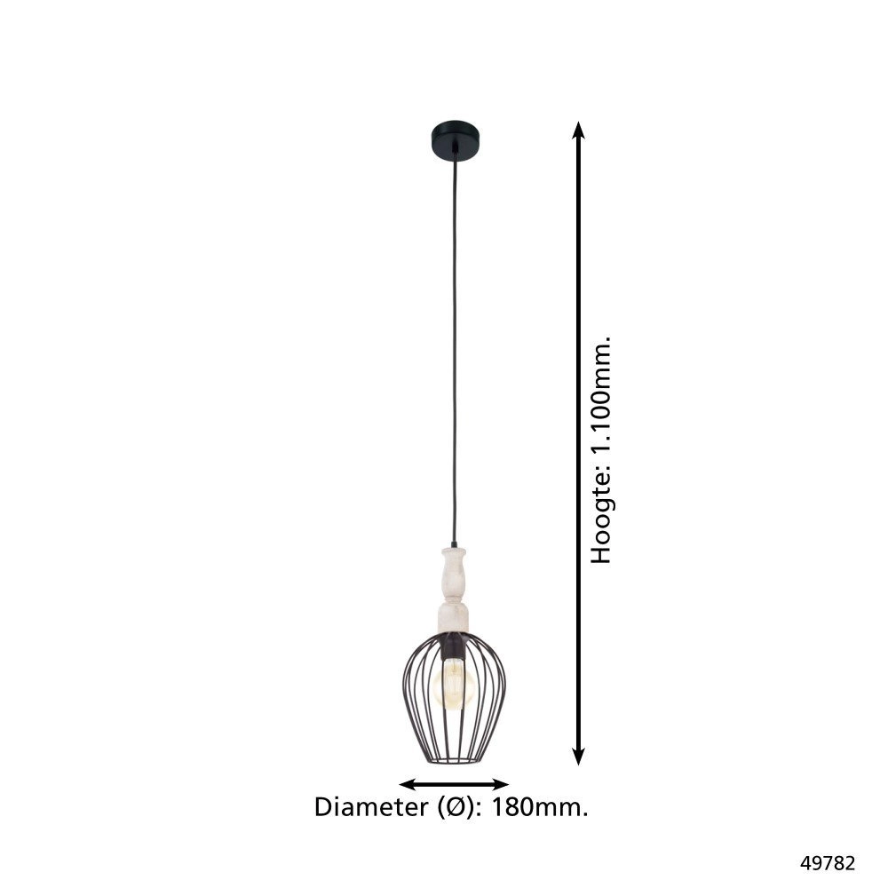 Lampe à suspension Norham 18cm Eglo 9002759497828