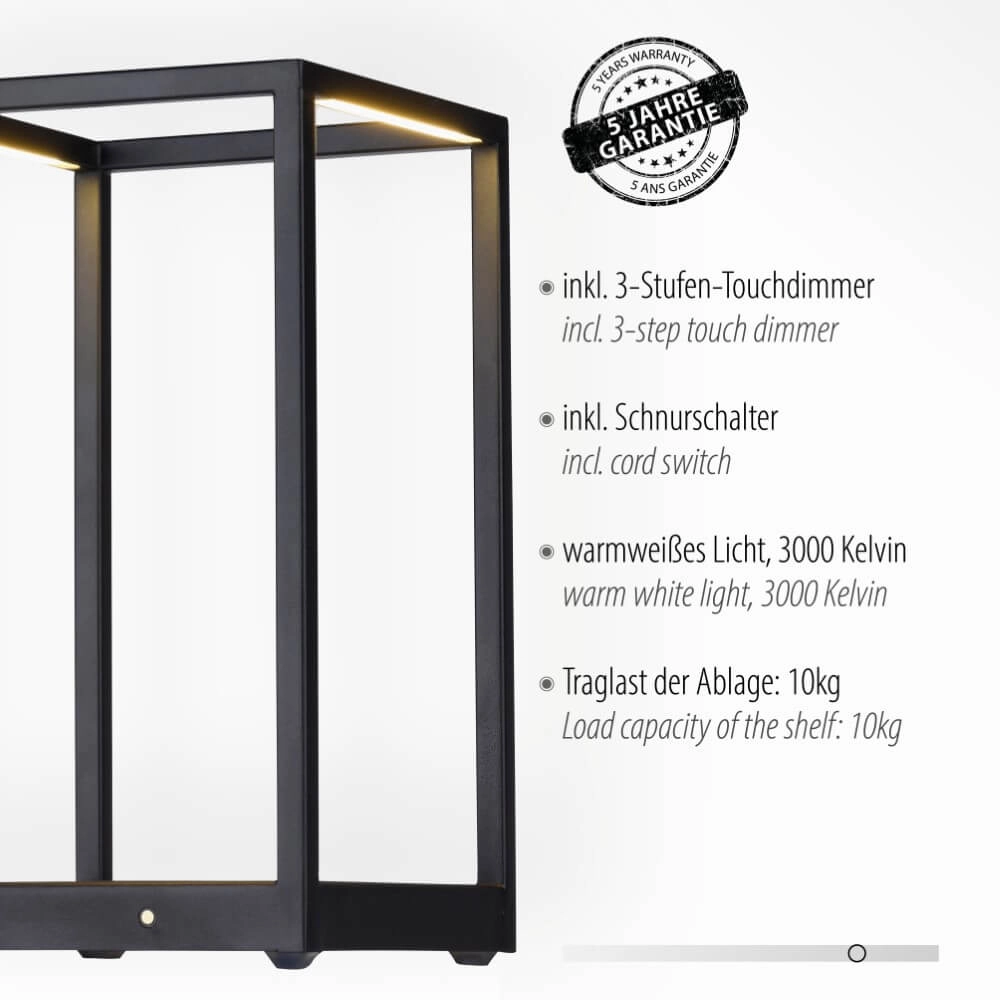 Lampe de table élégante Contura noir Paul Neuhaus 4012248359419