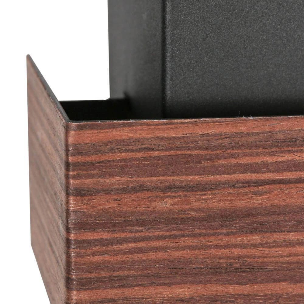 Applique murale Muro noir avec bois S Steinhauer 8712746177749