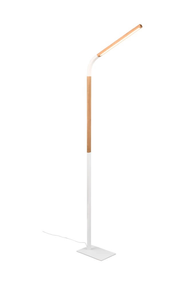 Lampe de lecture flexible Norris blanc avec du bois Trio 4017807600025