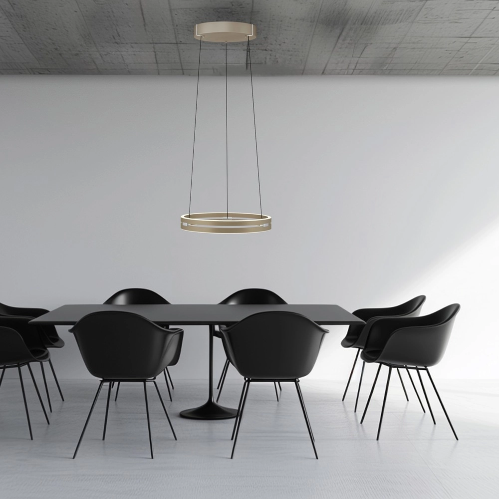 Lampe suspendue de bureau Pure E-Loop bronce - Ø 50 cm Paul Neuhaus 4012248398357