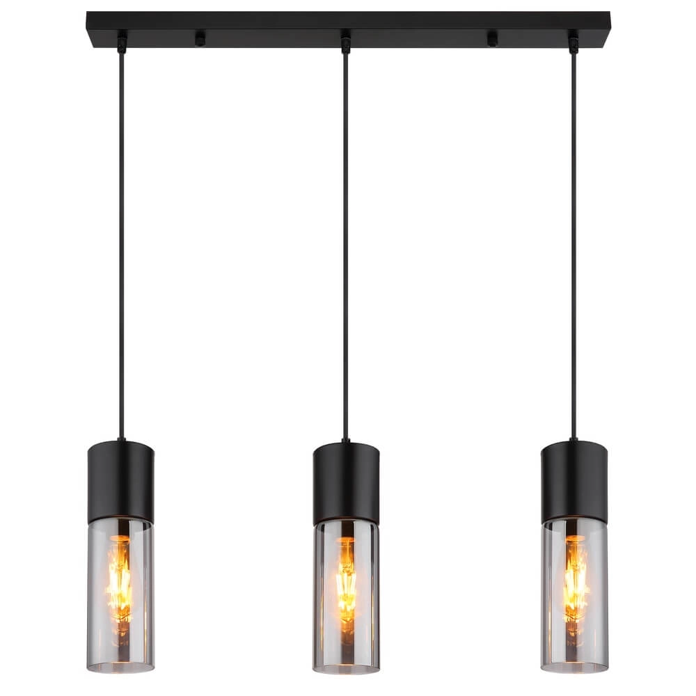 Suspension élégante Annika 3 lumières noir Globo 9007371478170