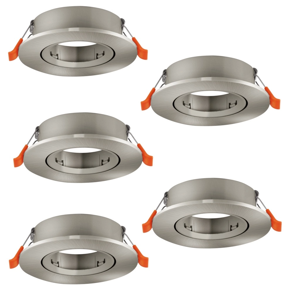 Lot de 5 spots encastrés Barranco nickel Ø 9cm