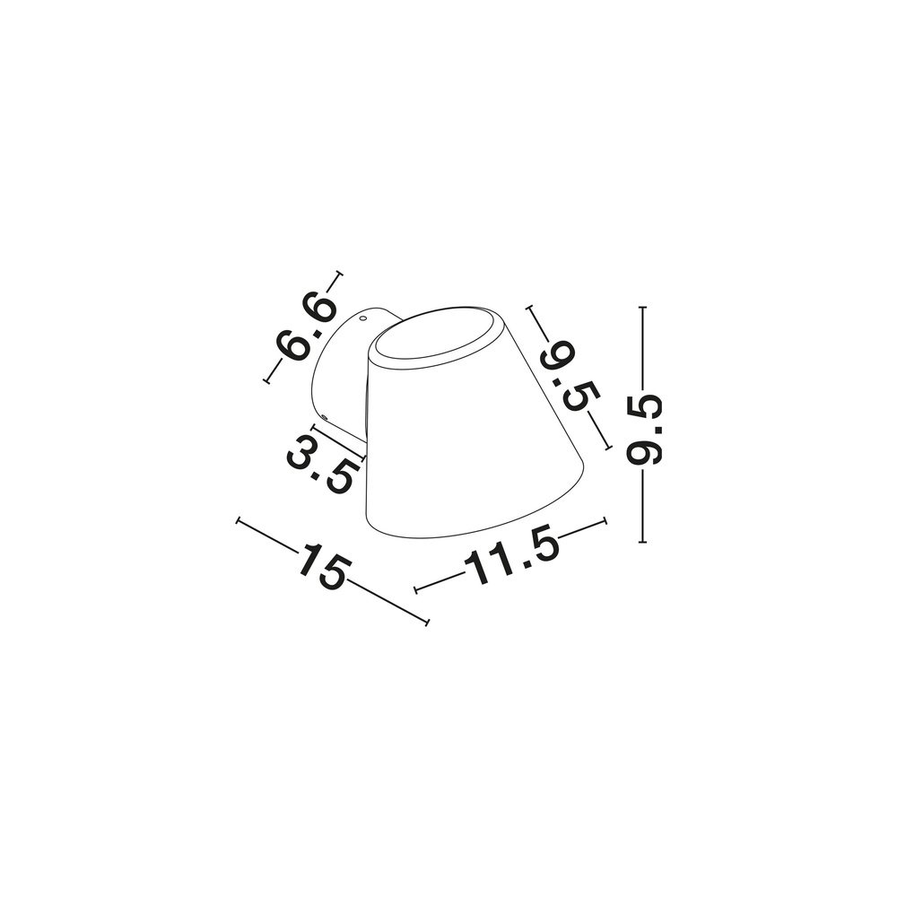Lampe murale de conception Bell Noir Lyora 5212017488107