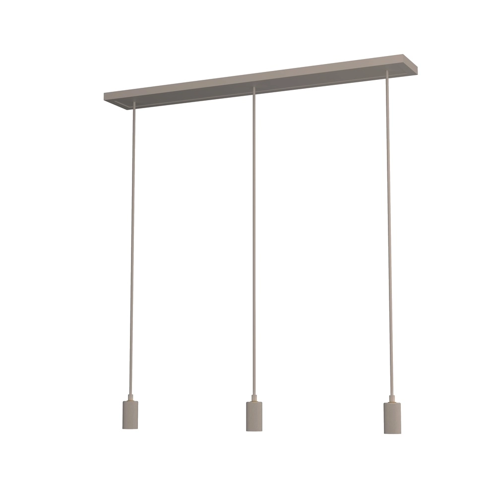 Lampe pendante brun sable Madox 3-lumière