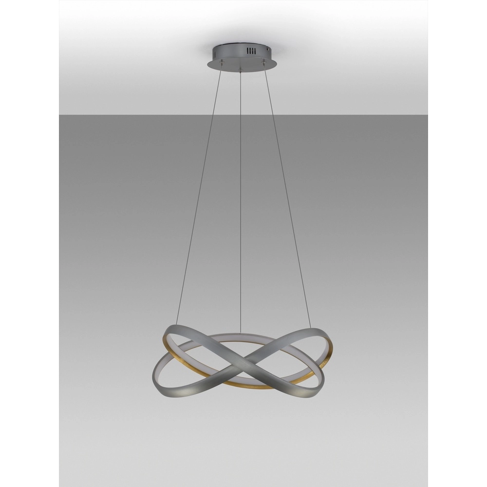 Suspension design Odrey gris argenté avec or Lyora 5212017444745