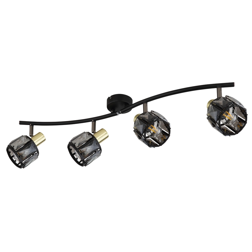 Lampe de plafond à 4 lumières Indiana Noir Globo 9007371443055