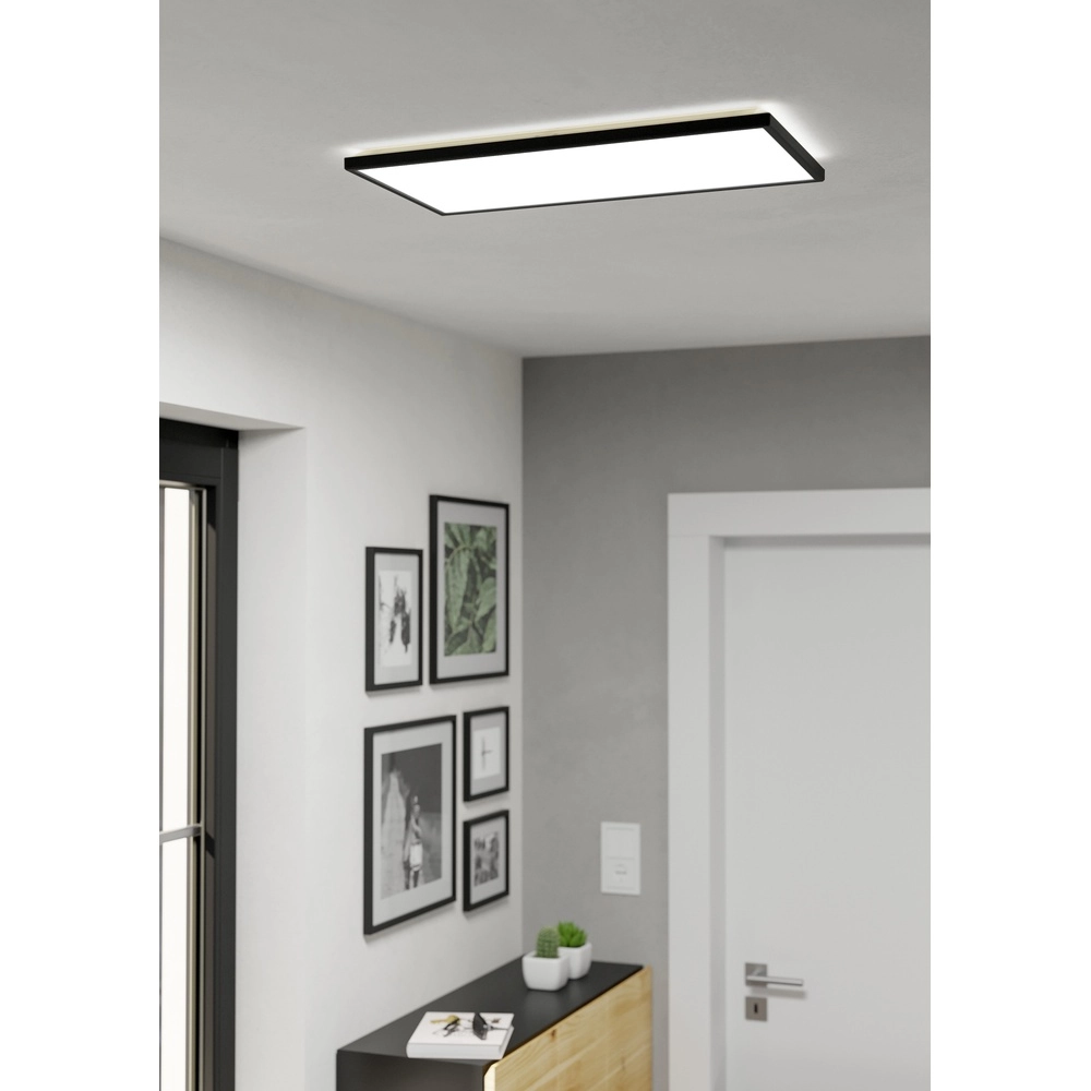 Éclairage de plafond de salle de bain Rovito Carré - Noir - 57x30cm Eglo 9008606329908