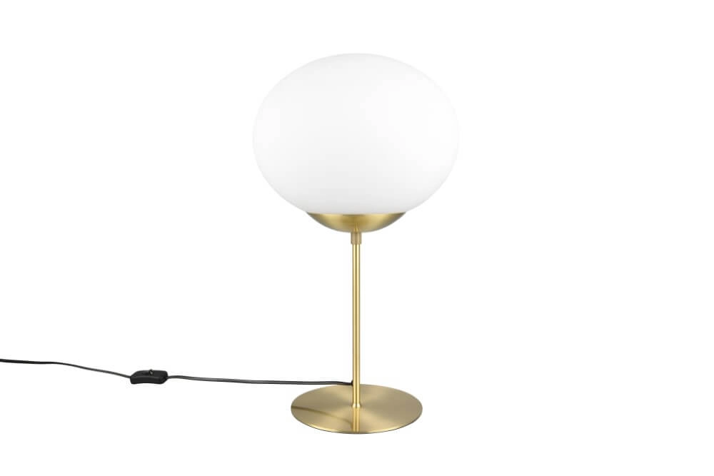 Lampe de table Fomento Ø 30cm - laiton avec verre blanc Trio 4017807616170