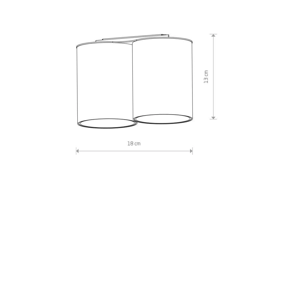 Spot de plafond Eye Tone noir avec de l'or Lyora 5903139808798