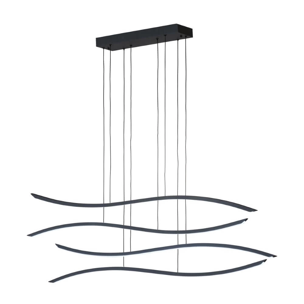 Lampe suspendue design Fisk noir