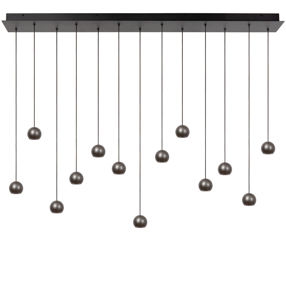 Lampe pendante de conception Montana 13-gris clair Premium by Lucide 5411212680143
