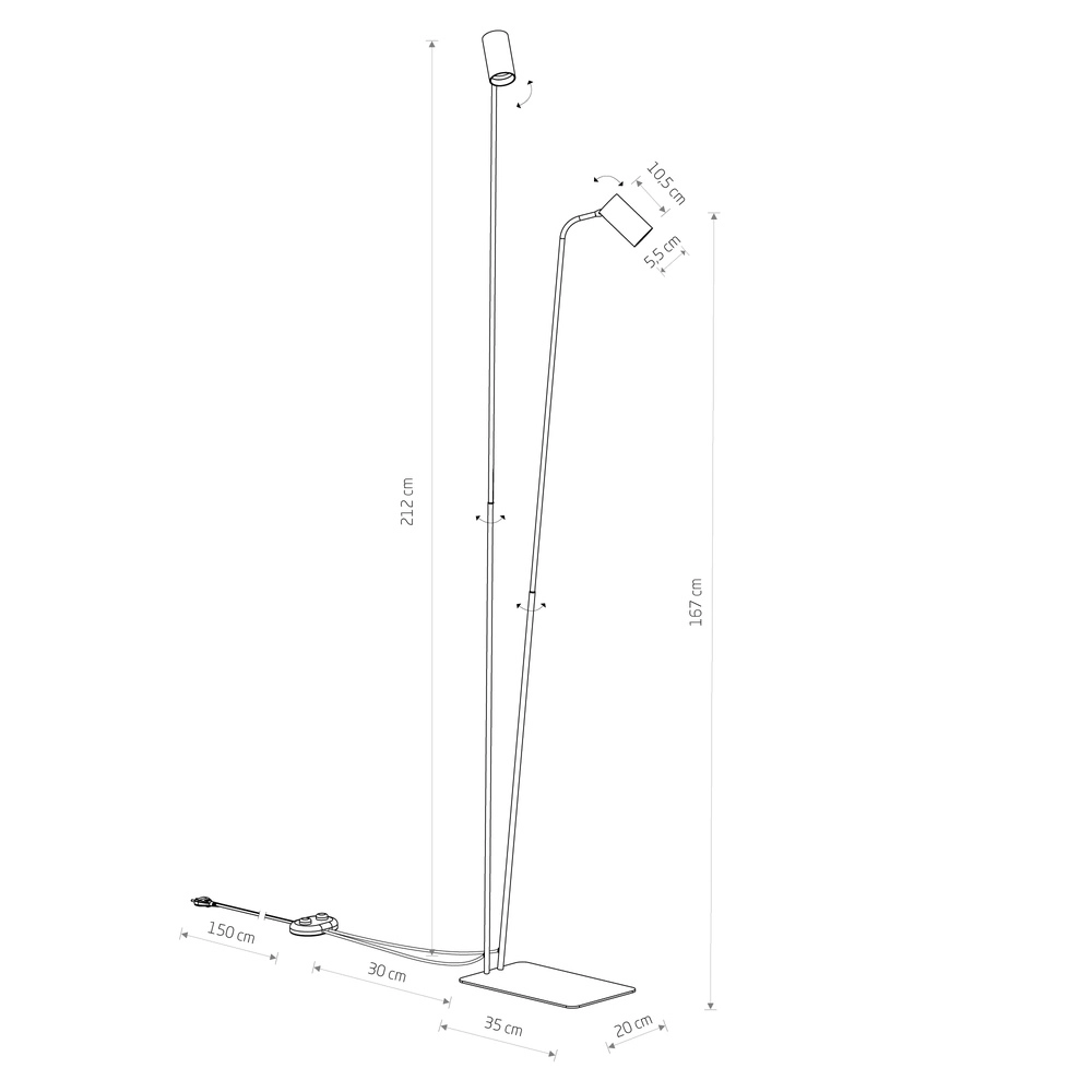 Lampe de pied Mono Terre cuite Lyora 5903139126205