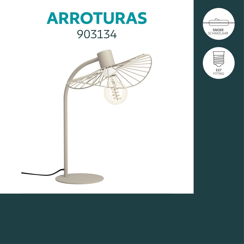 Lampe de table de conception Arroturas brun sable Eglo 9008606406159