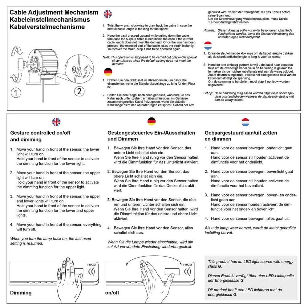 Suspension design Fluxy 160cm gris Steinhauer 8712746177848