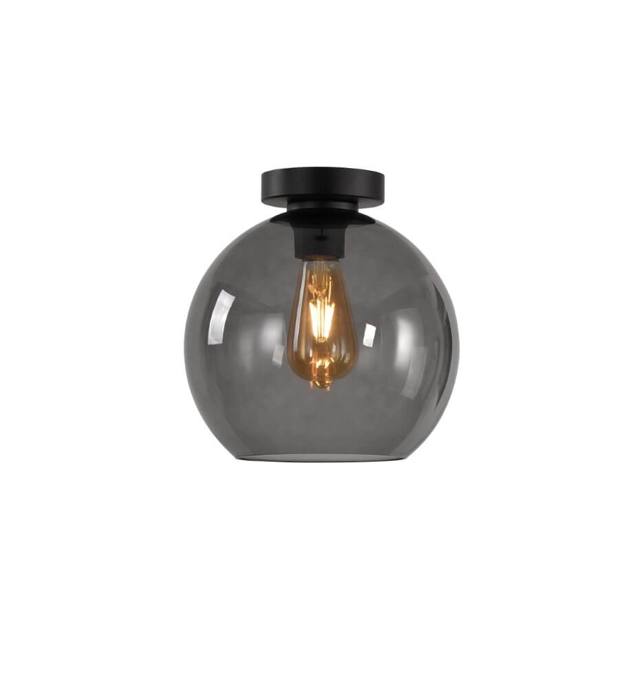 Plafonnier Marino verre gris Ø 25cm