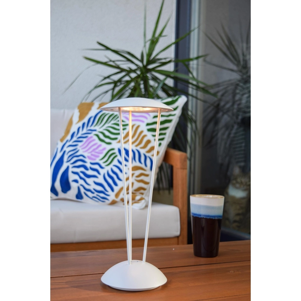 Lampe de table de conception Renee Rechargeable blanc Lucide 5411212272317