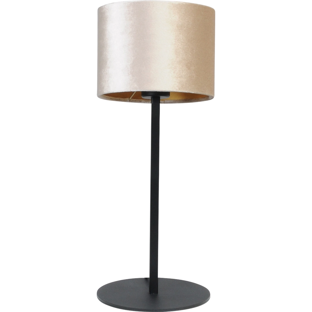 Lampe de table noire Venus avec abat-jour couleur sable