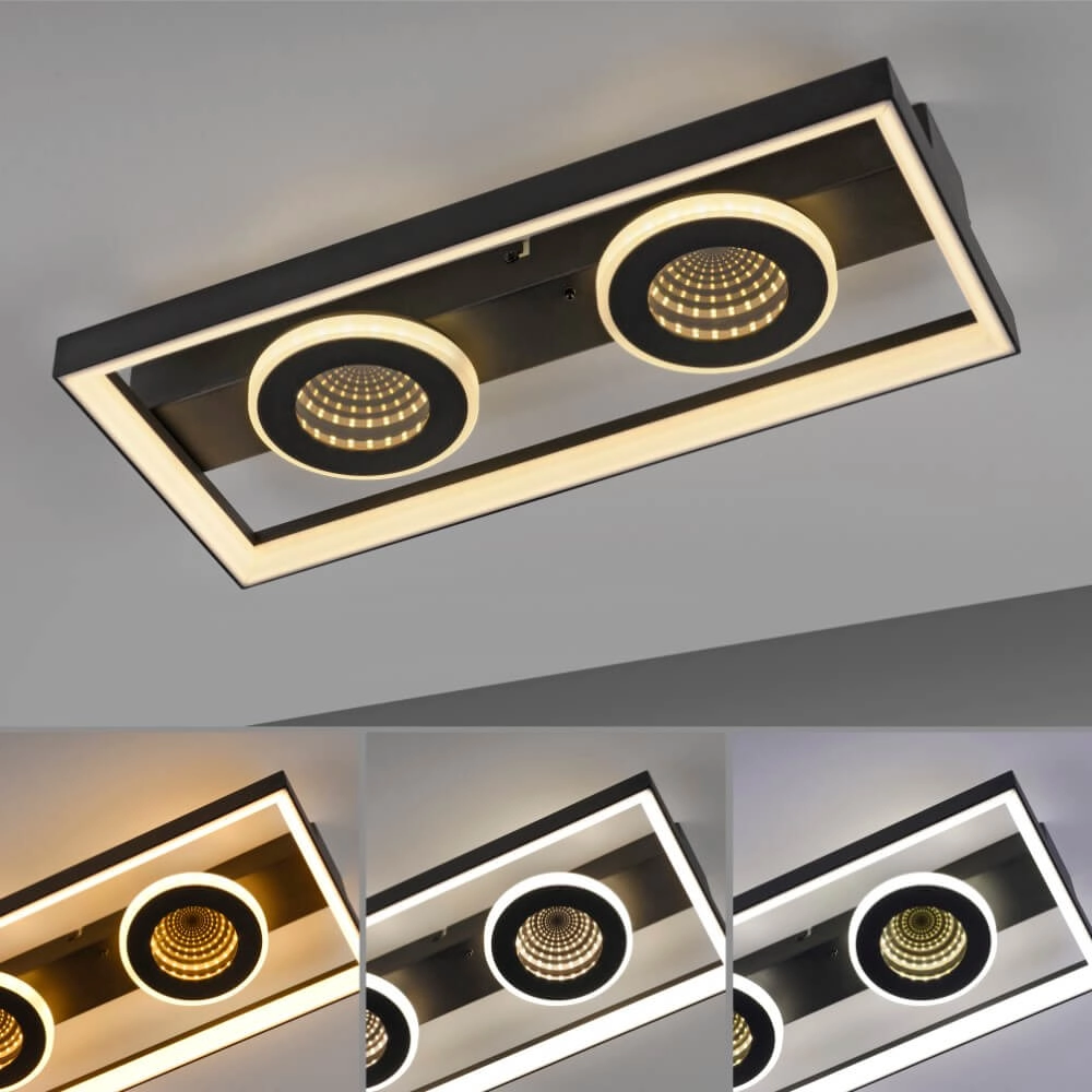 Plafonnier rectangulaire Traforo double Paul Neuhaus 4012248384893