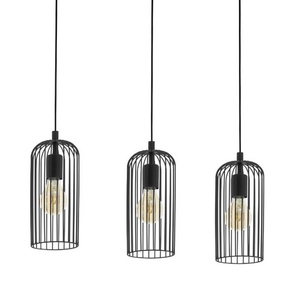 Lampe suspendue table à manger Roccamena 1 Lampe à fil à 3 lumières Eglo 9002759436889