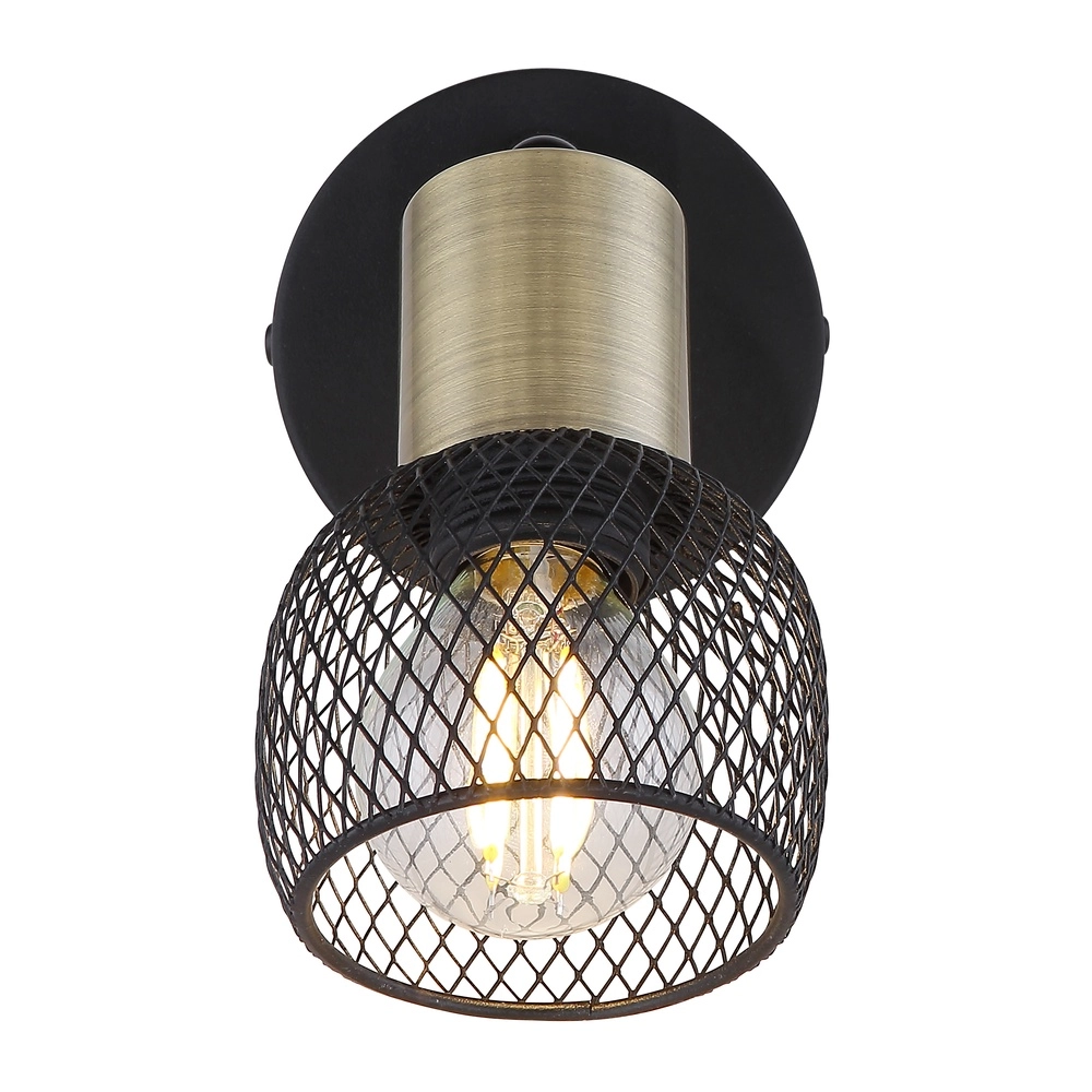 Lampe murale Fiastra noir avec maille Globo 9007371424115
