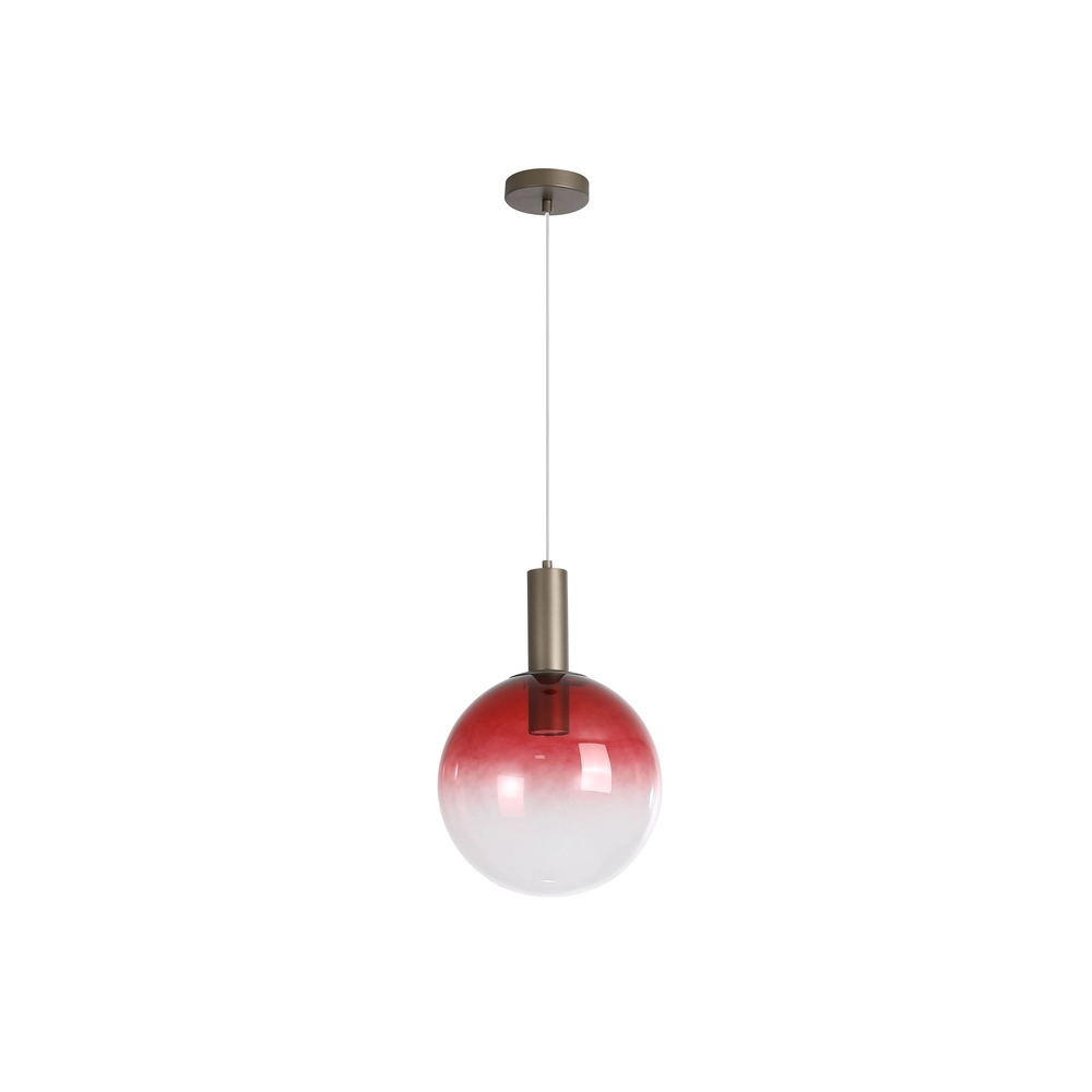 Suspension design Ombre verre rouge Searchlight 5053423297835