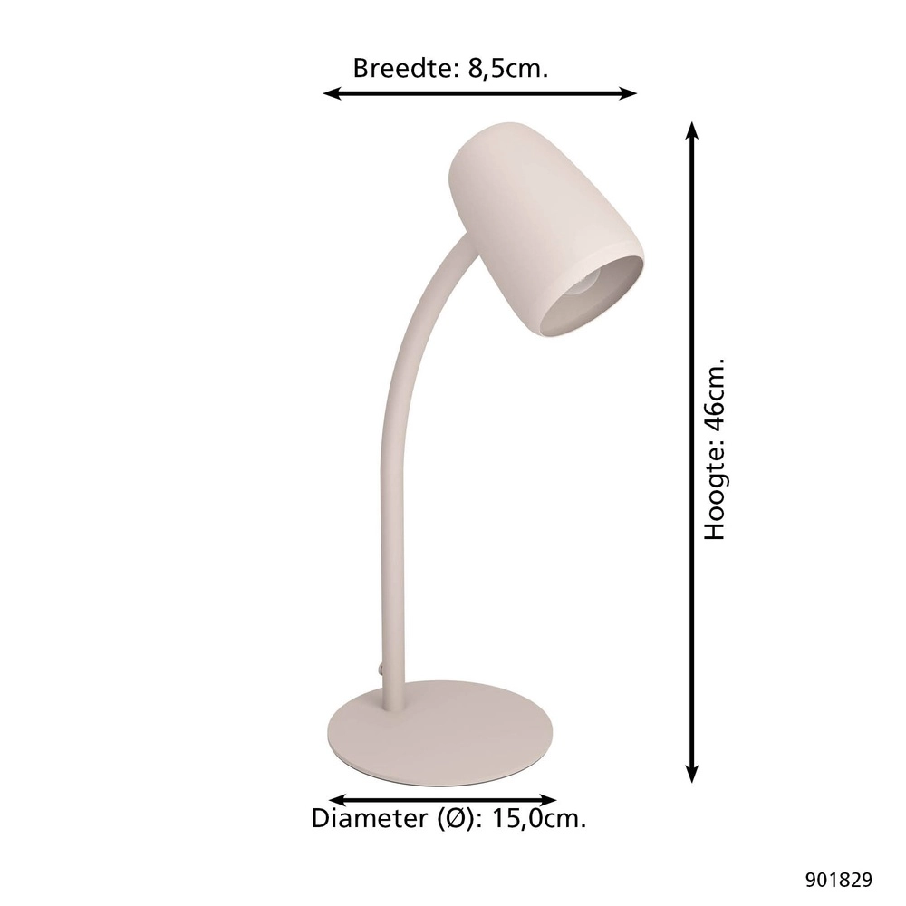 Lampe de table Carlo brun sable Eglo 9008606357550