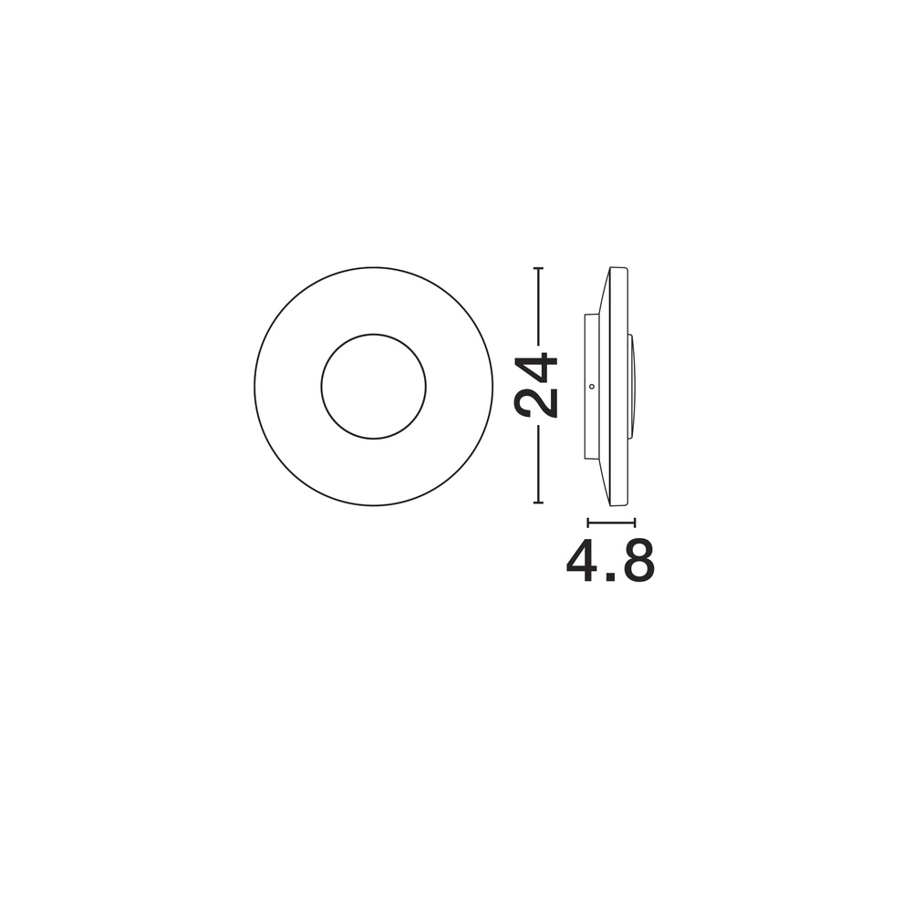 Applique murale ronde Cico noir Lyora 5212017478986