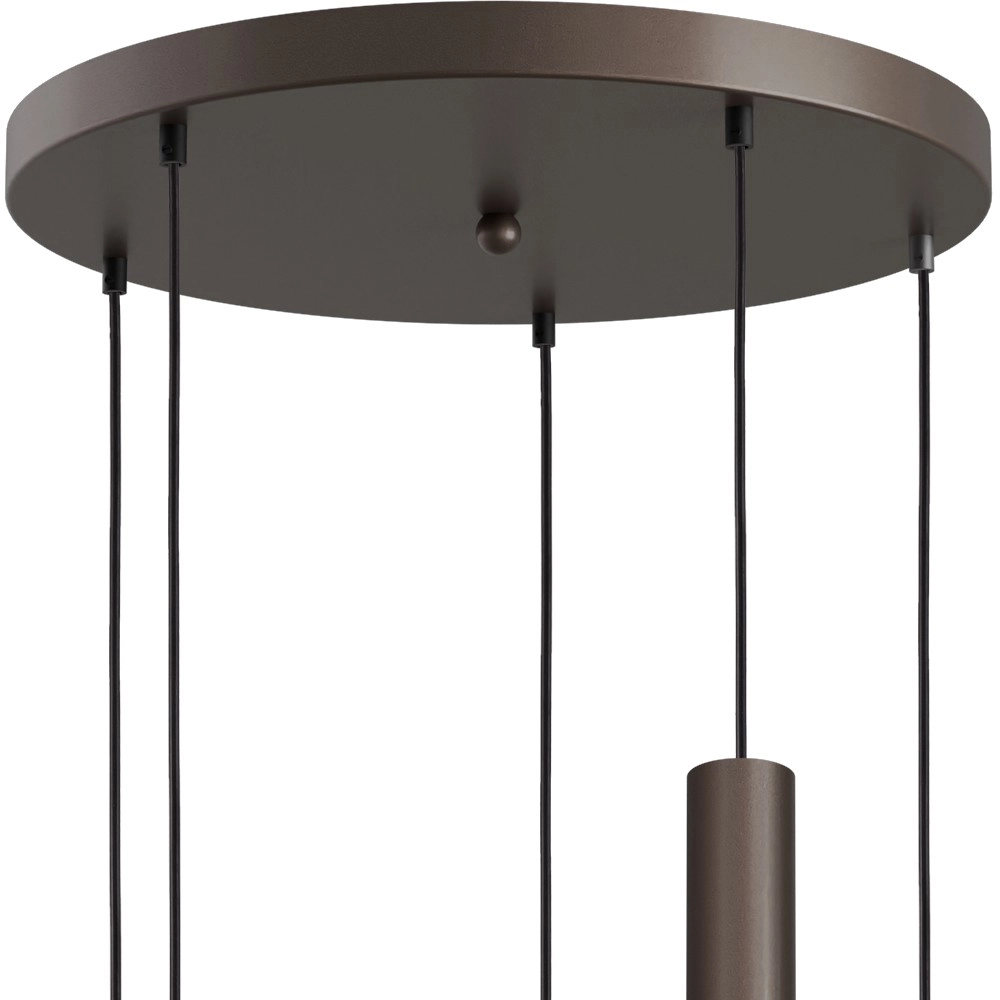 Lampe suspendue à 5 lumières Opera Ø 50 cm cacao Masterlight 8718121424316