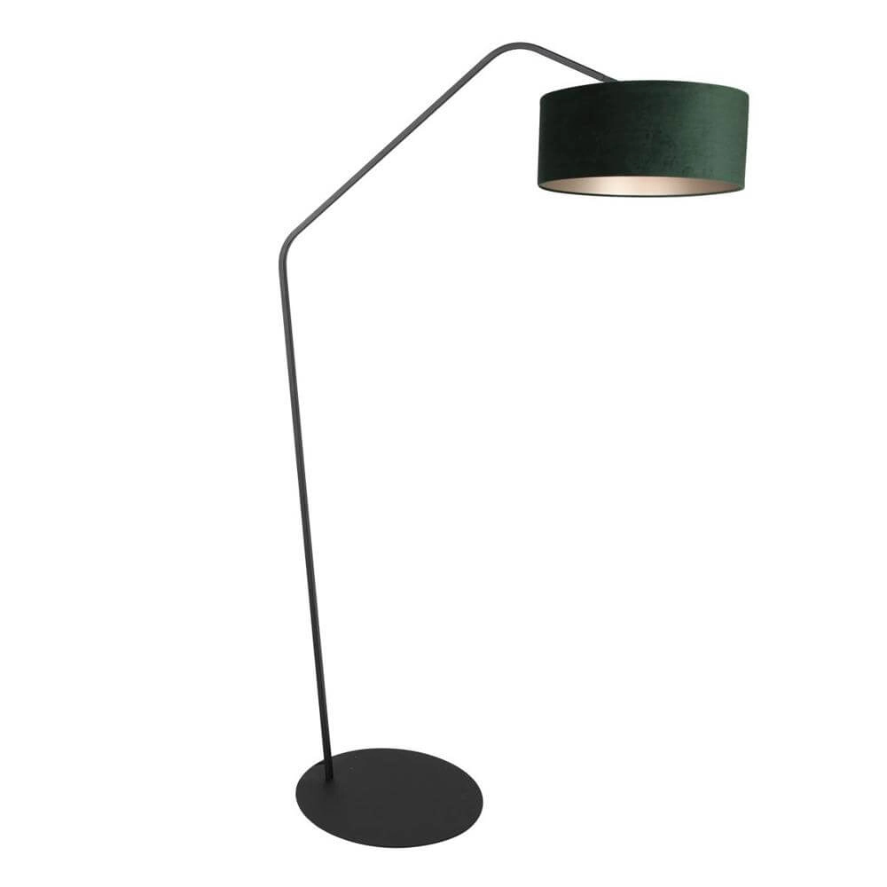 Lampadaire Zig-Zag noir avec abat-jour vert Ø 50cm Lampadaire Zig-Zag noir avec abat-jour vert Ø 50cm
