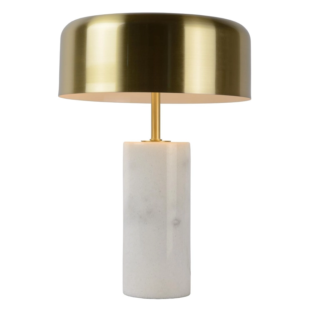 Lampe de table Mirasol blanc avec or