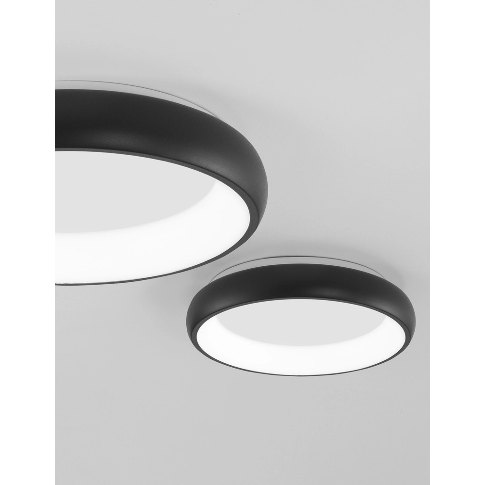 Plafonnier Albi noir Ø 41cm Lyora 5212017419514