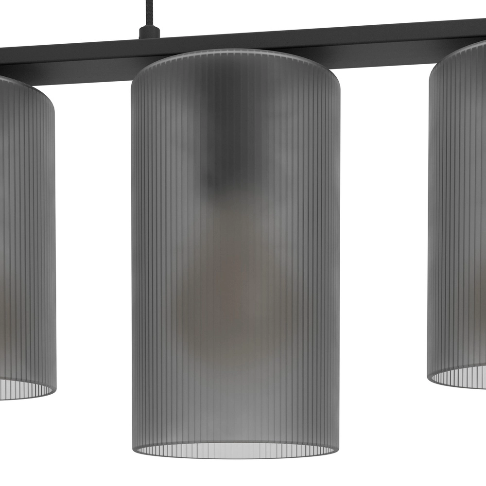 Lampe suspendue à 5 lumières Colomera Ø 12cm - verre dépoli fumé Eglo 9008606307159