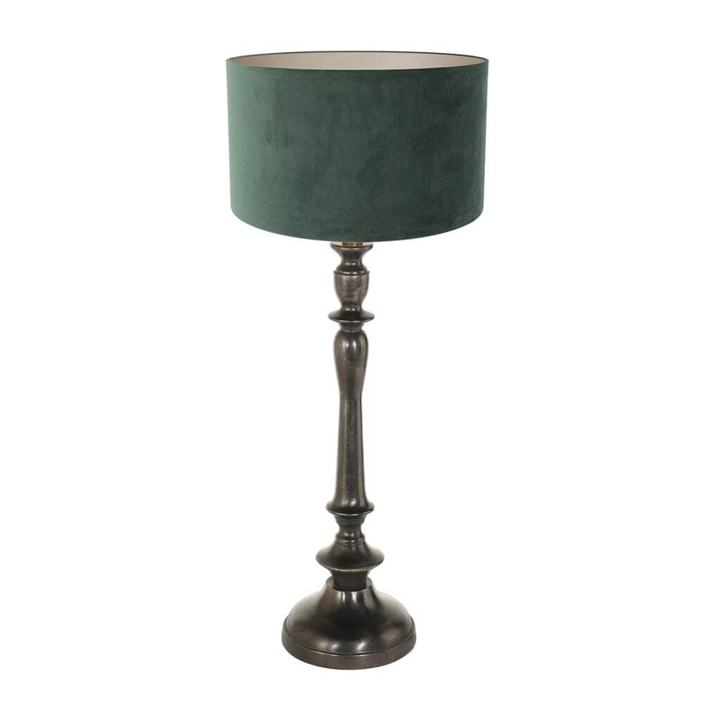 Lampe de table Bois avec capot vert