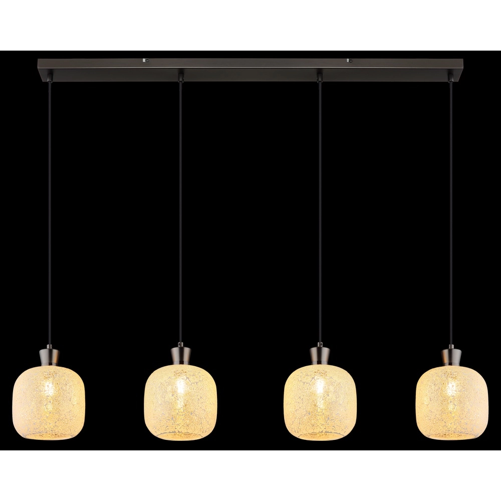 Lampe suspendue à 4 lumières Brokana Bronze à fusil Globo 9007371566471