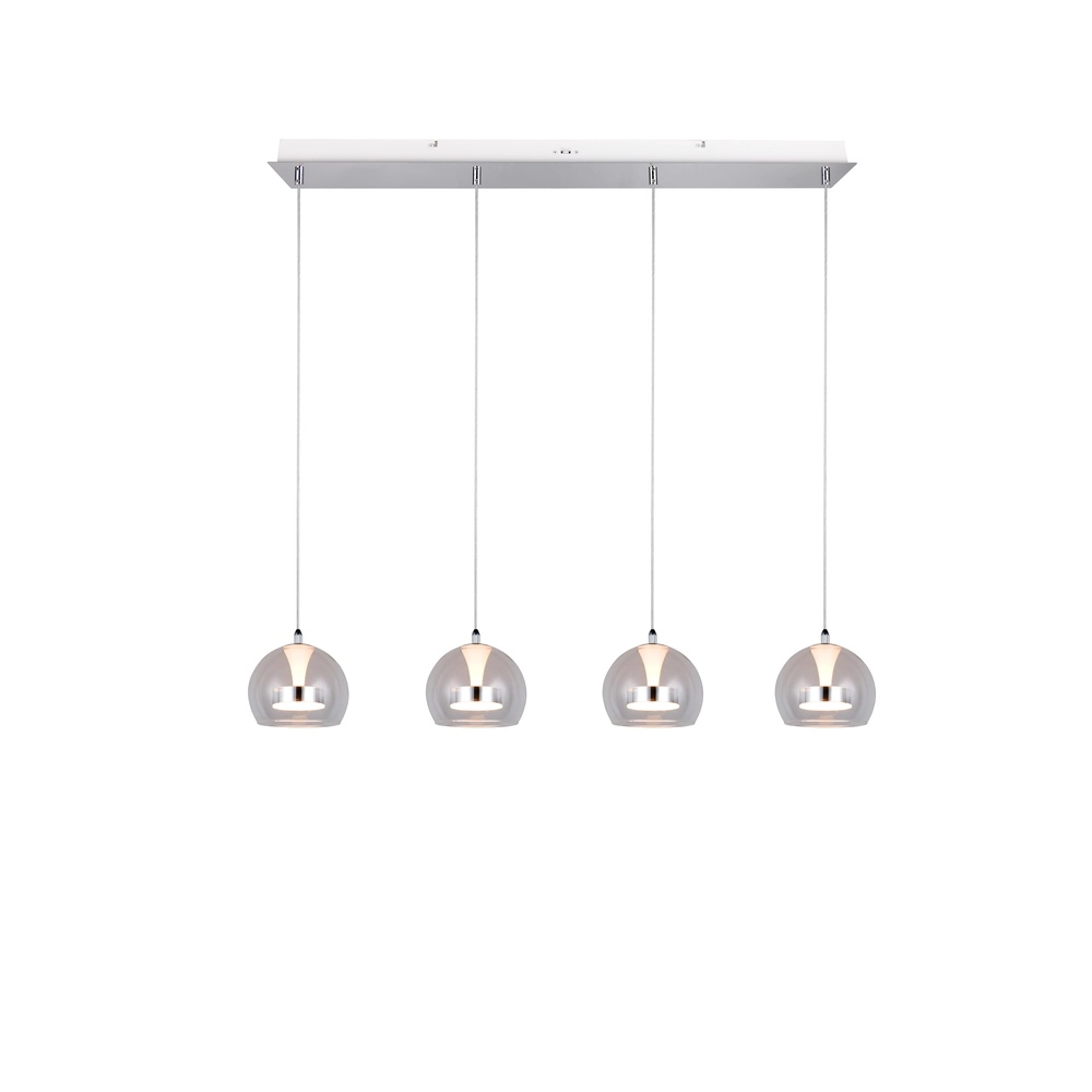 Suspension Flynt Chrome à 4 lumières Trio 4017807671018