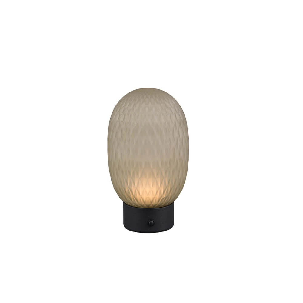 Lampe de table Facette Noir avec verre vert Trio 4017807643565