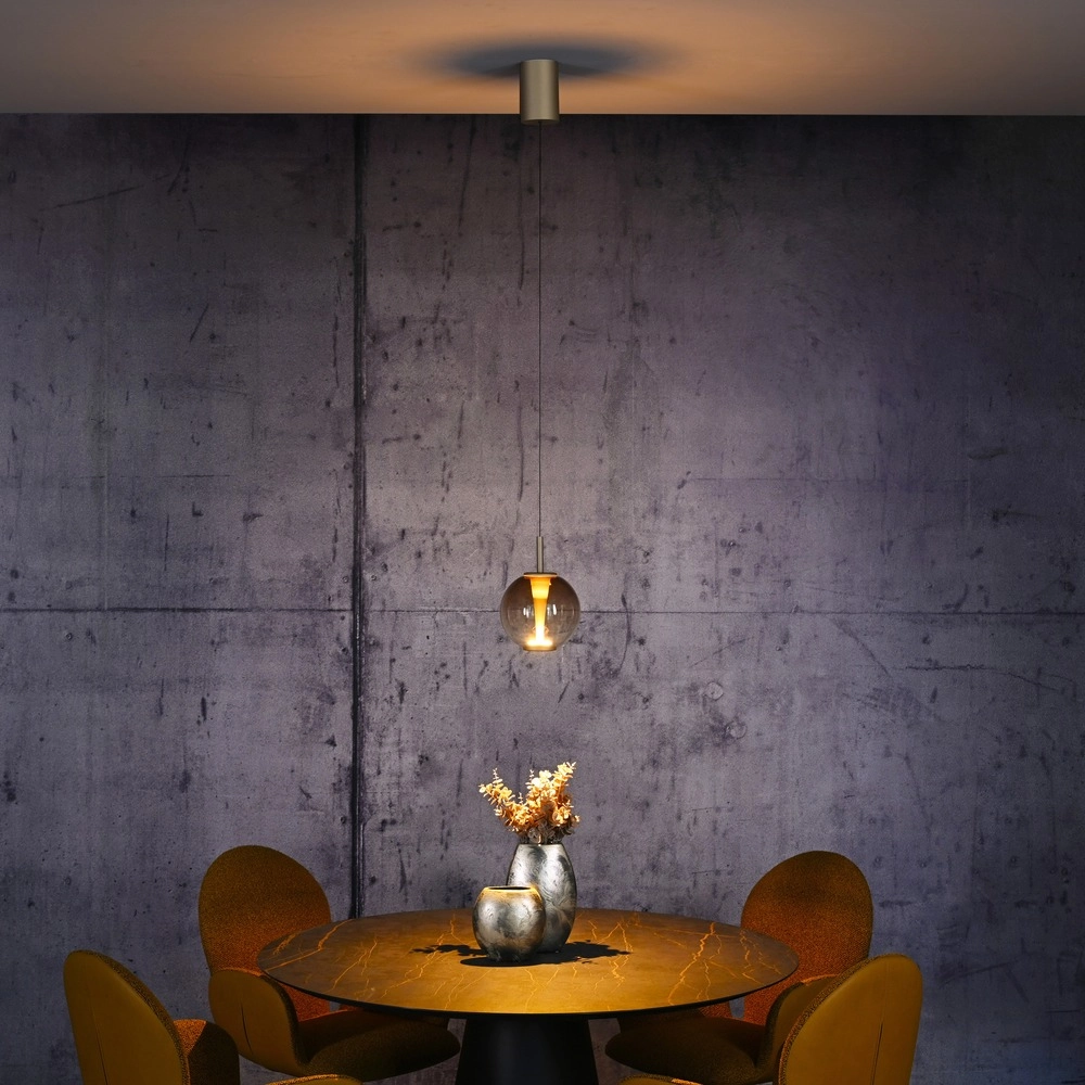 Suspension LED Pure Infinity avec verre ambré - Ø 18cm Paul Neuhaus 4012248399040