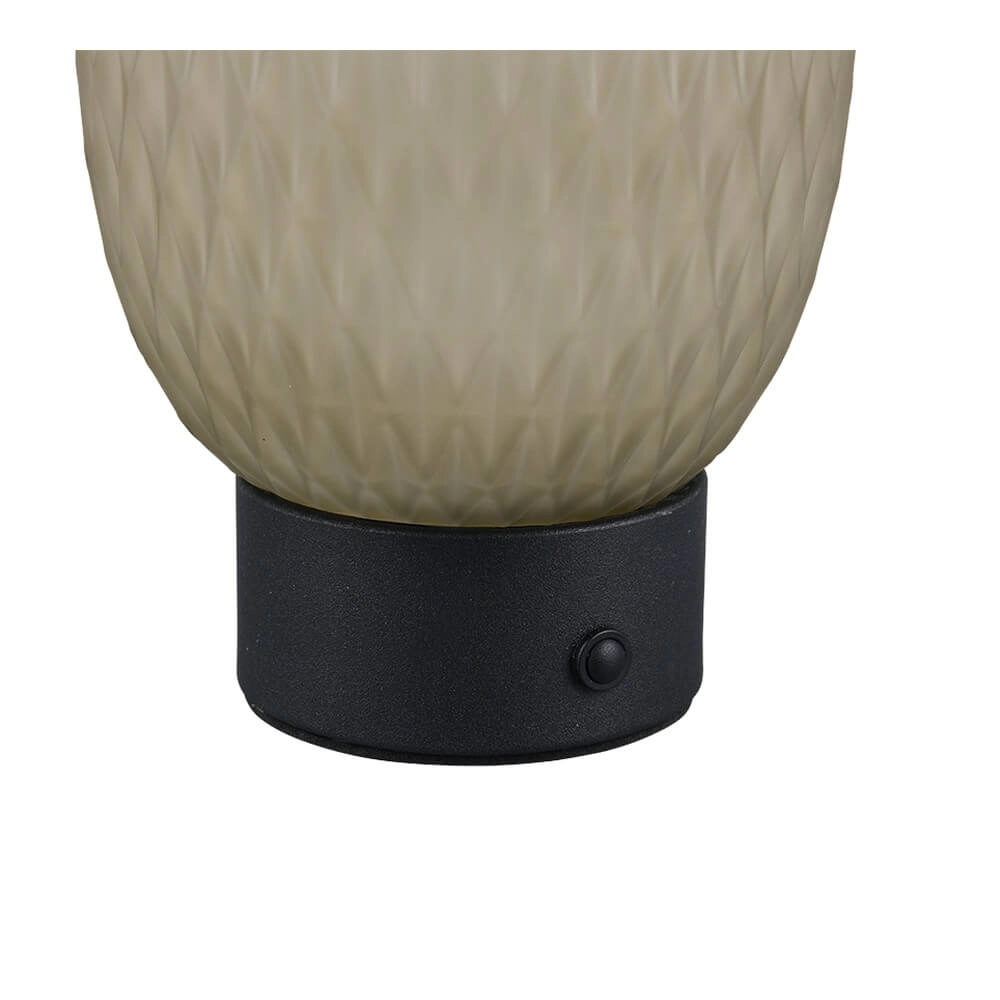 Lampe de table Facette Noir avec verre vert Trio 4017807643565