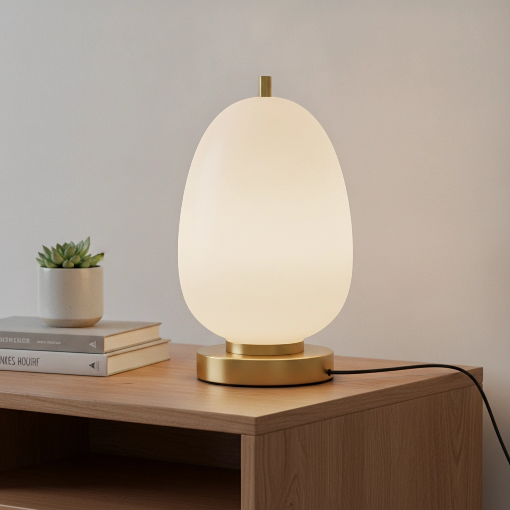 Lampe de table Lato Or avec blanc