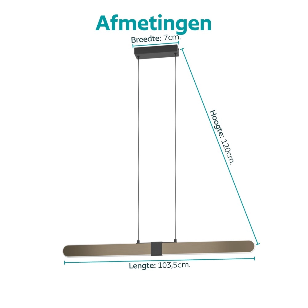 Lampe pendante de conception Concesio noir avec bronze Eglo 9008606391394