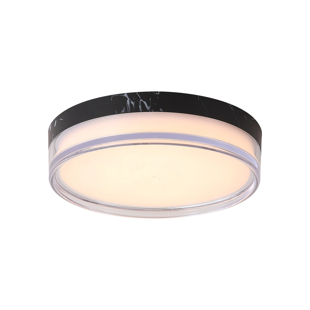 Lampe de plafond Button Ø marbre noir de 30 cm