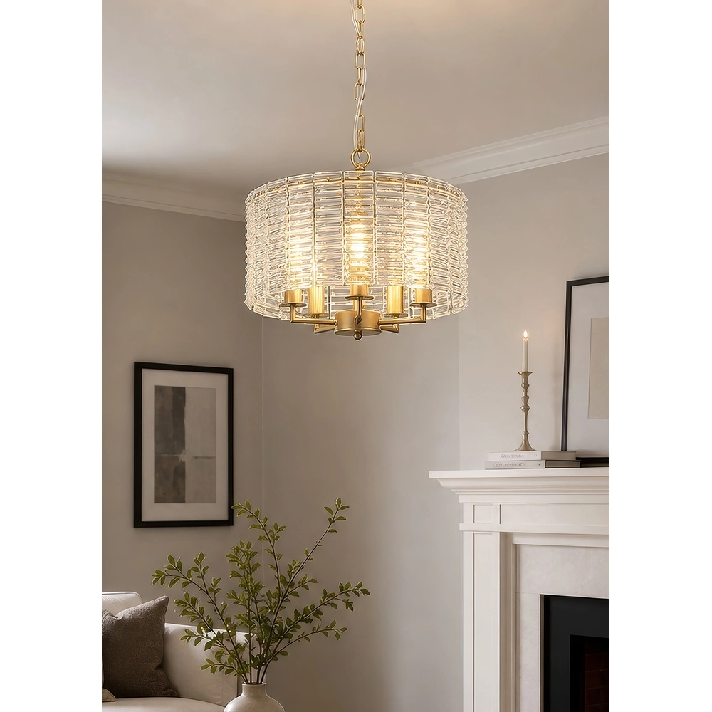 Lampe pendante classique Flute or Ø 40cm Searchlight 5,05342E+12